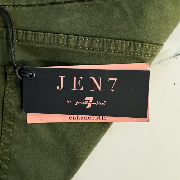 Jen7 by 7 For All Mankind NWT Military Ankle Skinny Jeans Olive 14 - Picture 5 of 10